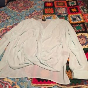 Sheer long sleeve dress shirt,